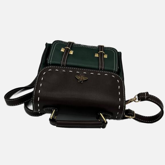 Bumblebee Faux Leather Handbag or Backpack in Black and Brown - Picture 2 of 5